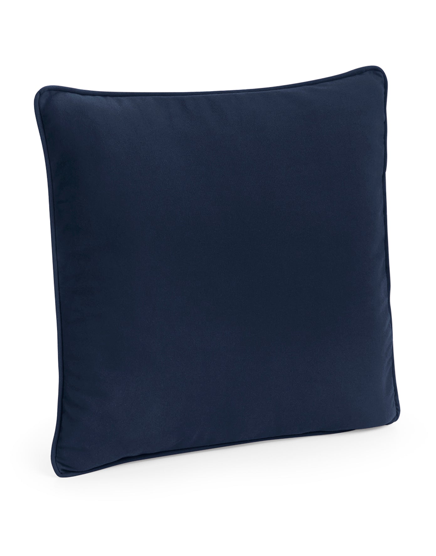 Gepersonaliseerd kussen blauwe overtrek kwalitatief geborduurd op naam logo of tekst Westford Mill Antwerpen