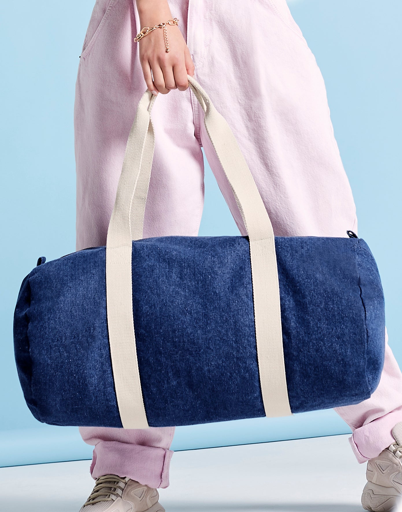 Jeans Barrel bag te personaliseren via borduren of bedrukken antwerpen