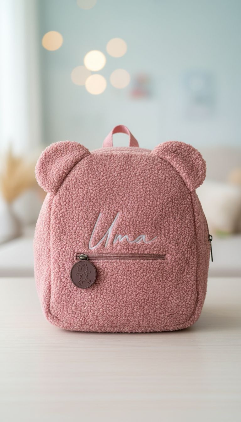 Teddy rugzakje - Geborduurd - Groen - Kletskop