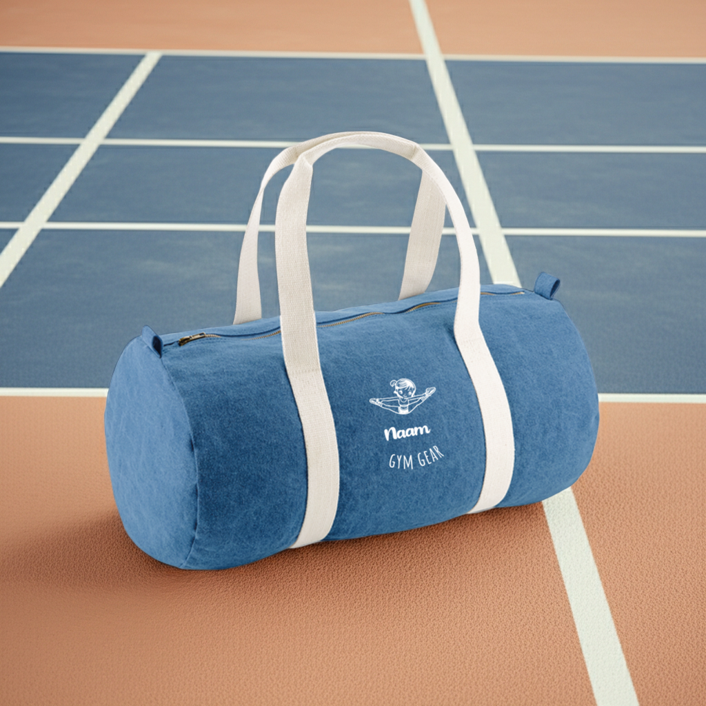 Jeans weekender gepersonaliseerd naam en logo gymnastiek