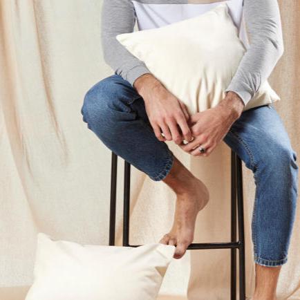 Natural Nest Kussenhoes - Geborduurd