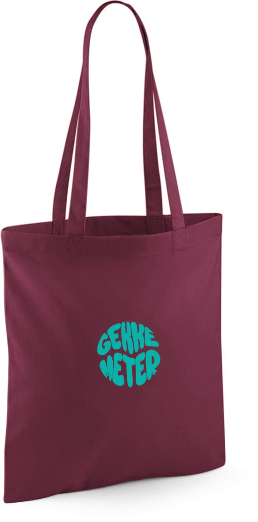 Gepersonaliseerde linnen draagtas of totebag op maat bedrukt met de tekst gekke meter als geschenk voor meter antwerpen