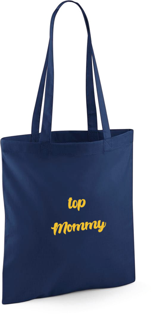 Totebag met de bedrukking top Mommy voor een lieve mama