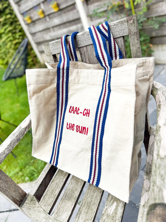 Grote draagtas gepersonaliseerd met tekst of naam