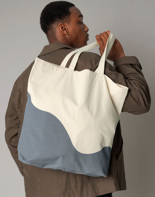 Wave Tote - Geborduurd met tekst