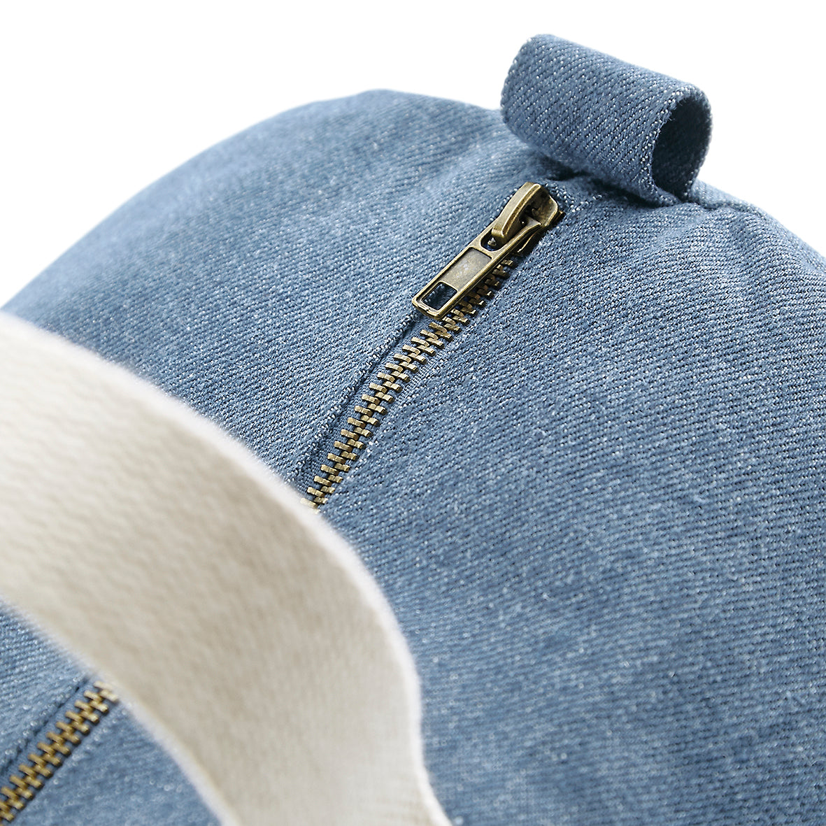 Denim Barrel bag te personaliseren via borduren of bedrukken antwerpen