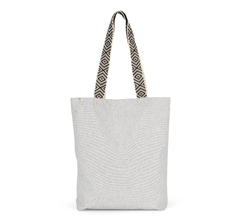 Gepersonaliseerde ecologische totebag geborduurd met naam tekst of logo Kimood draagtas Antwerpen