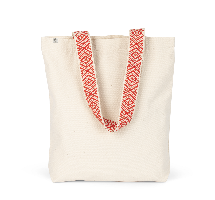 Te borduren ecologische totebag gepersonaliseerd met naam tekst of logo Kimood schoudertas Antwerpen