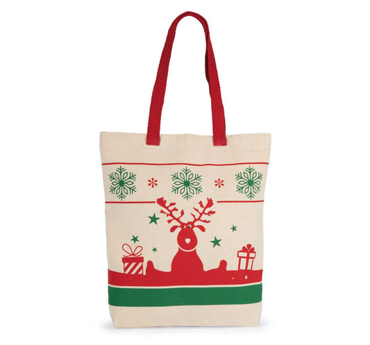 Kerst totebag met rendier motief