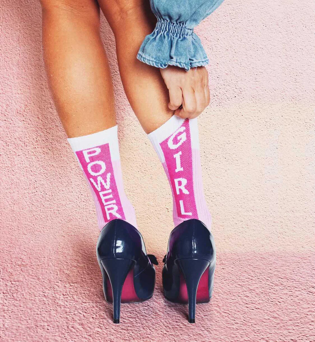 Girl Power sokken - Roze