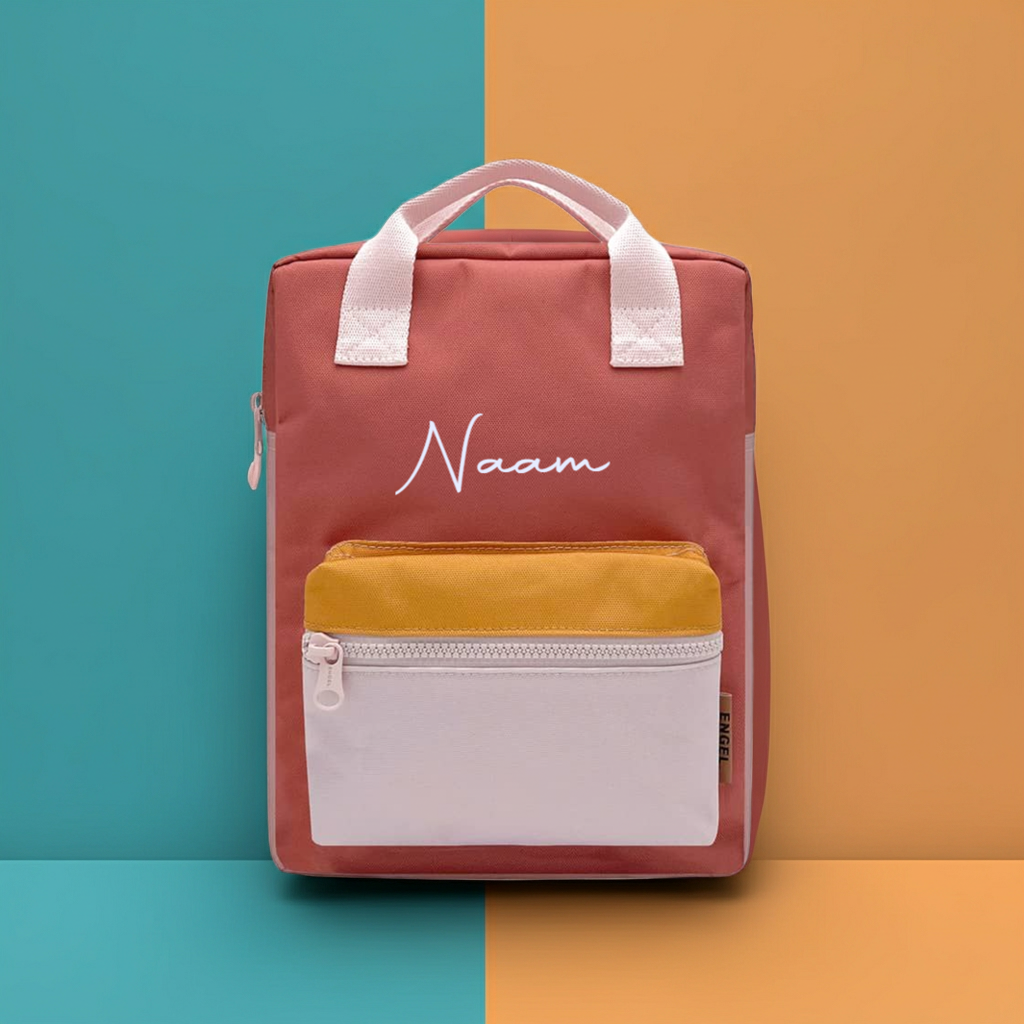 Engel. Vintage Pink Rugzak - Geborduurd