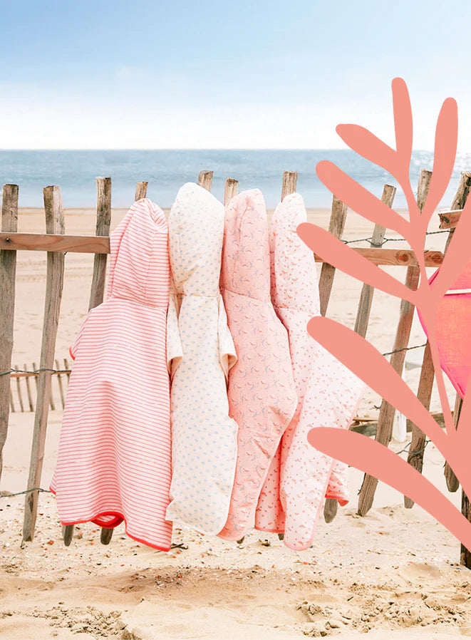 Fresk Kinder Poncho Surf Girl - Gepersonaliseerd
