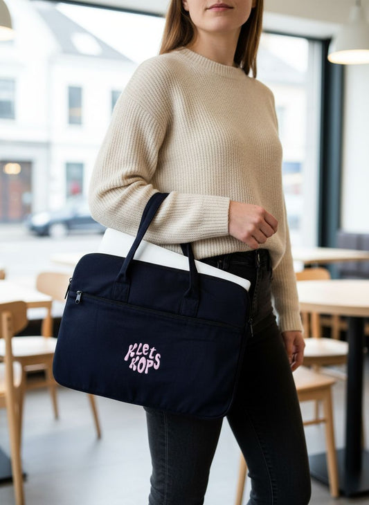 Laptop tas- Geborduurd met tekst