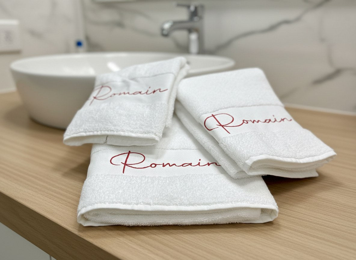 Handdoek 140 cm x 70 cm - Geborduurd