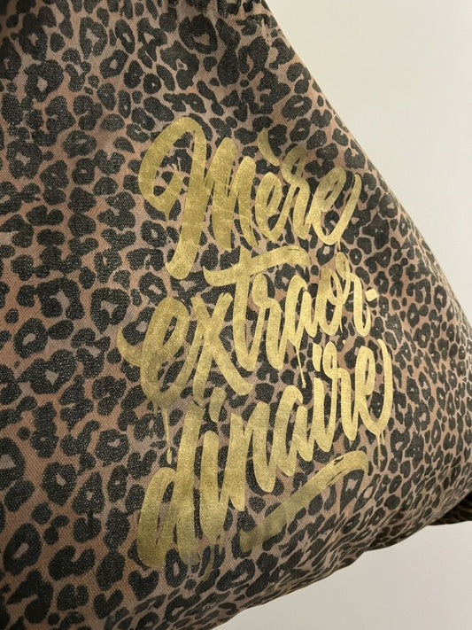 Vintage Leopard Tote Bag ‘Mère Extraordinaire’ - Kletskop
