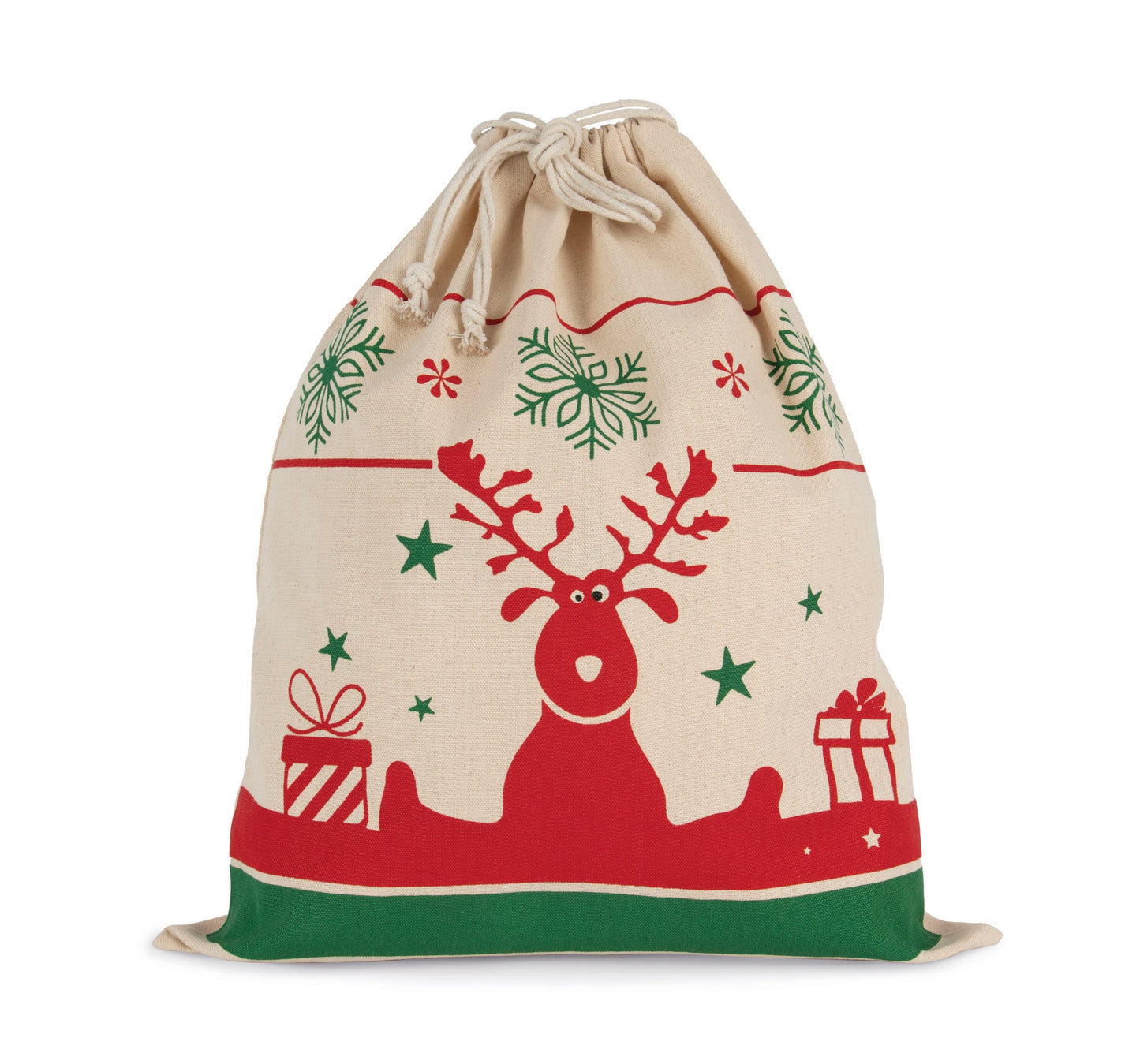 Kerstzak met rendier motief