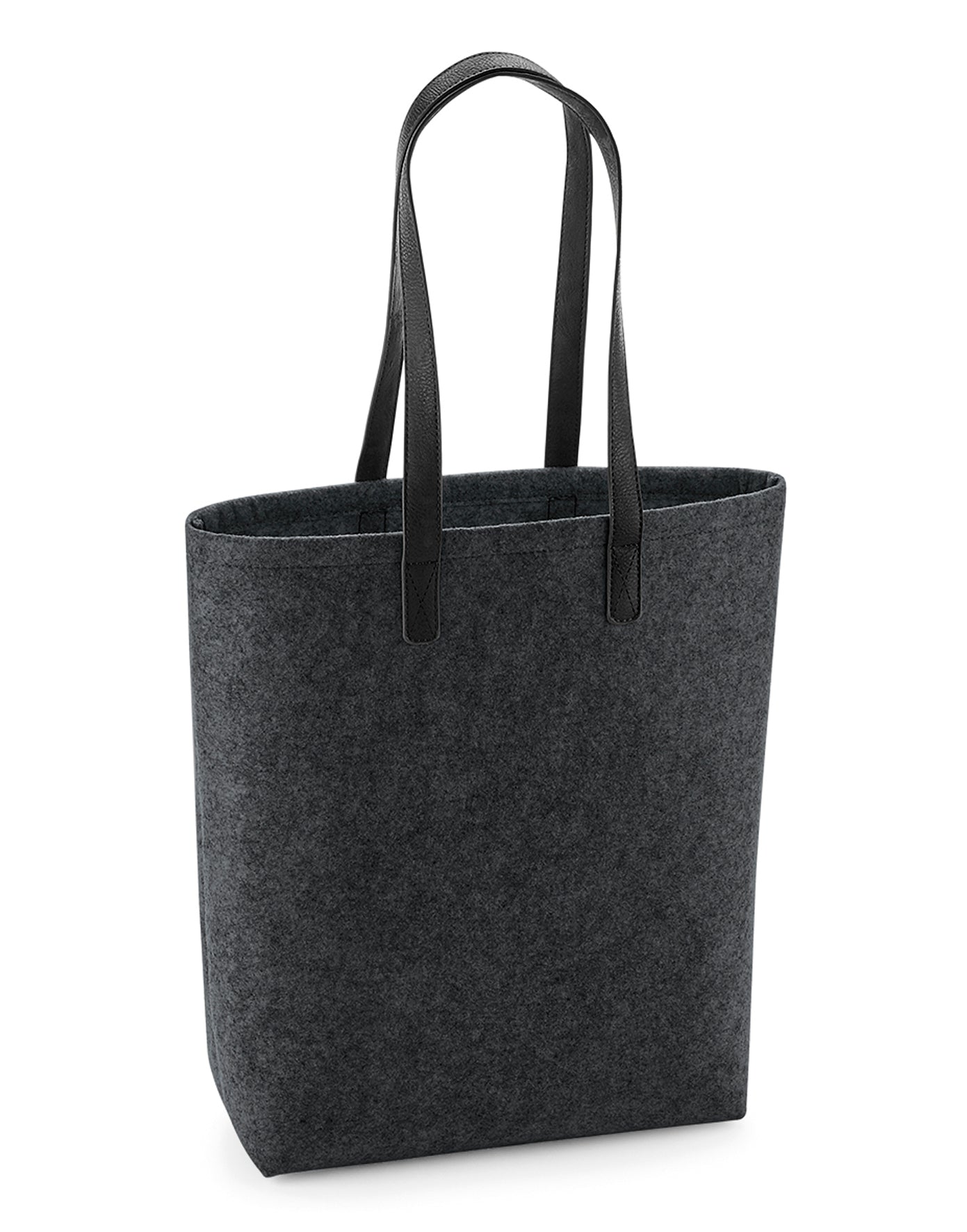 Gepersonaliseerde vilten Bagbase draagtas geborduurd op naam logo of quote shopping Antwerpen
