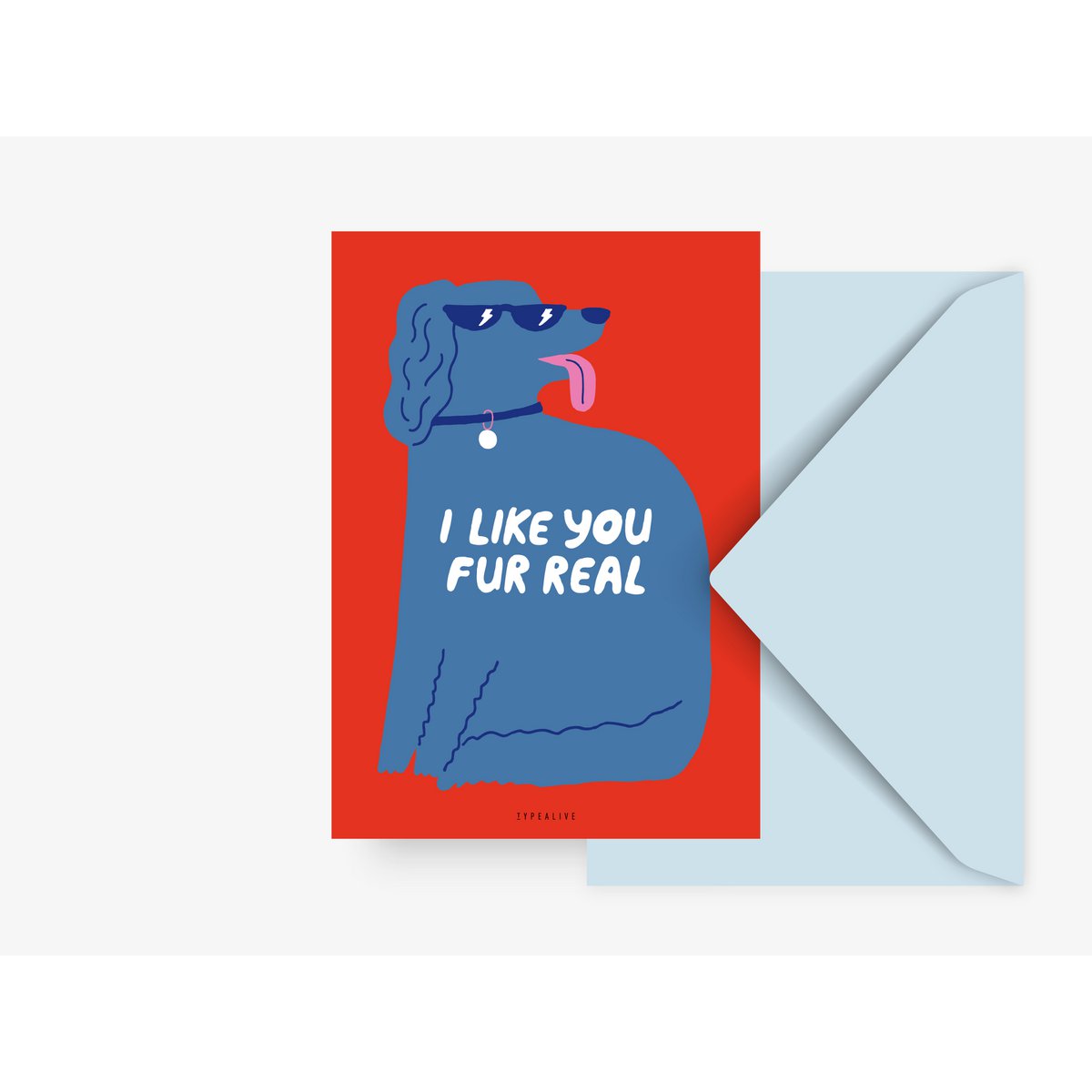 Wenskaart - I like you fur real - Kletskop
