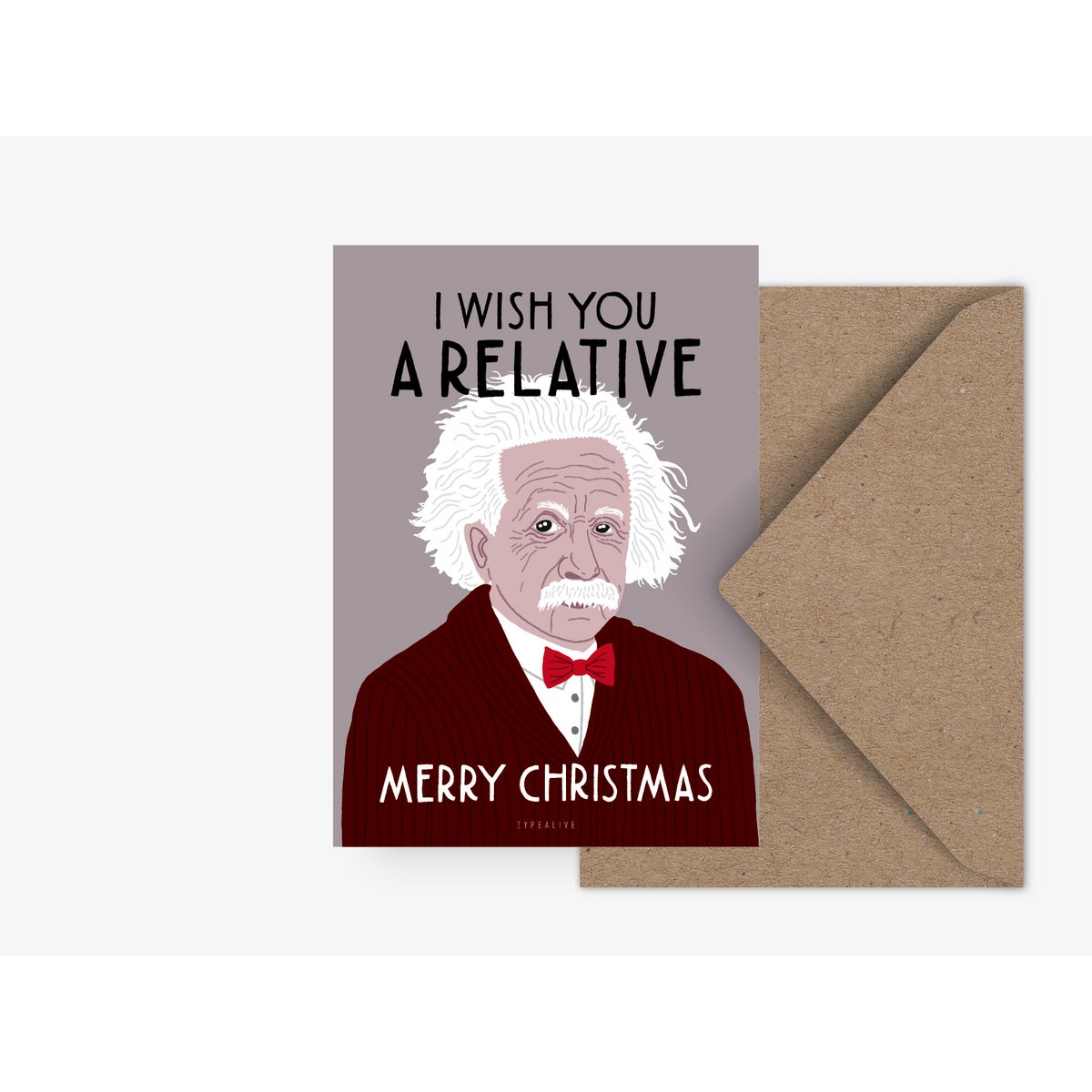 Wenskaart - Relative merry christmas - Kletskop