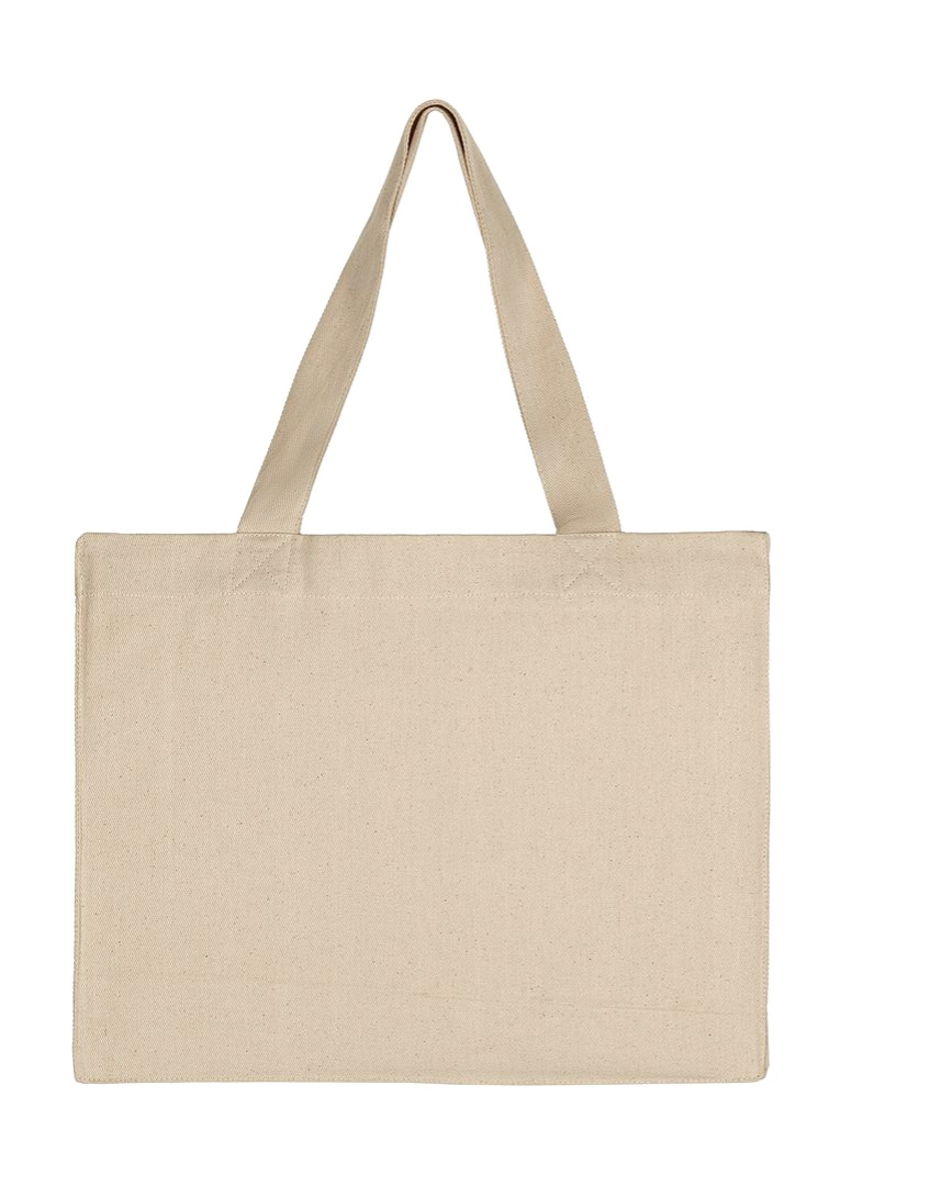 Wijde Canvas shopper - Geborduurd