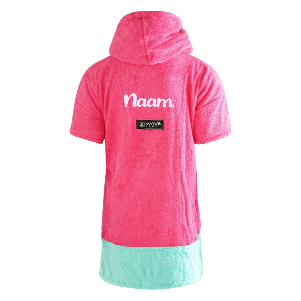 Pink Wave Poncho - Gepersonaliseerd