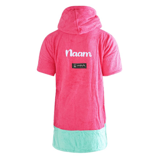 Pink Wave Poncho - Gepersonaliseerd