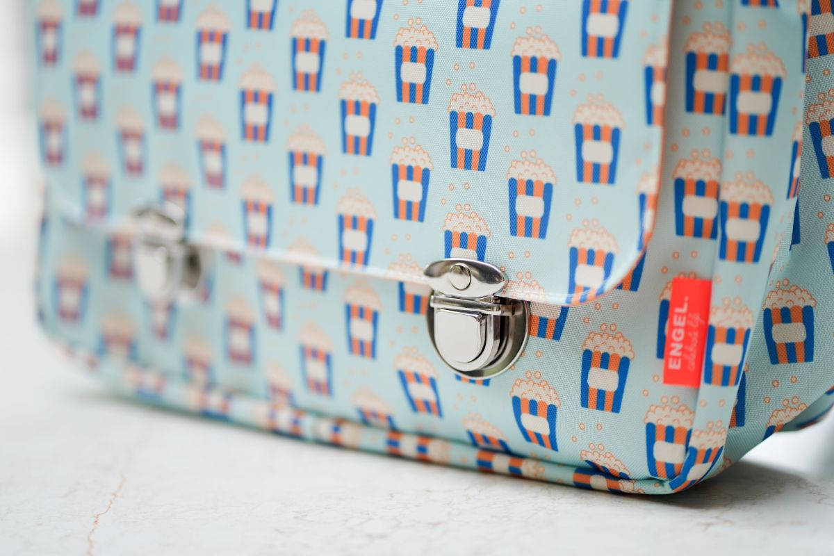 Engel Boekentas Popcorn - Geborduurd op naam