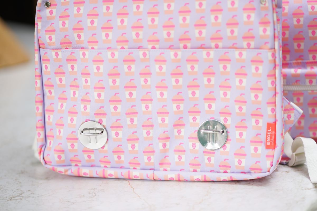 Engel Boekentas Milkshake - Geborduurd op naam