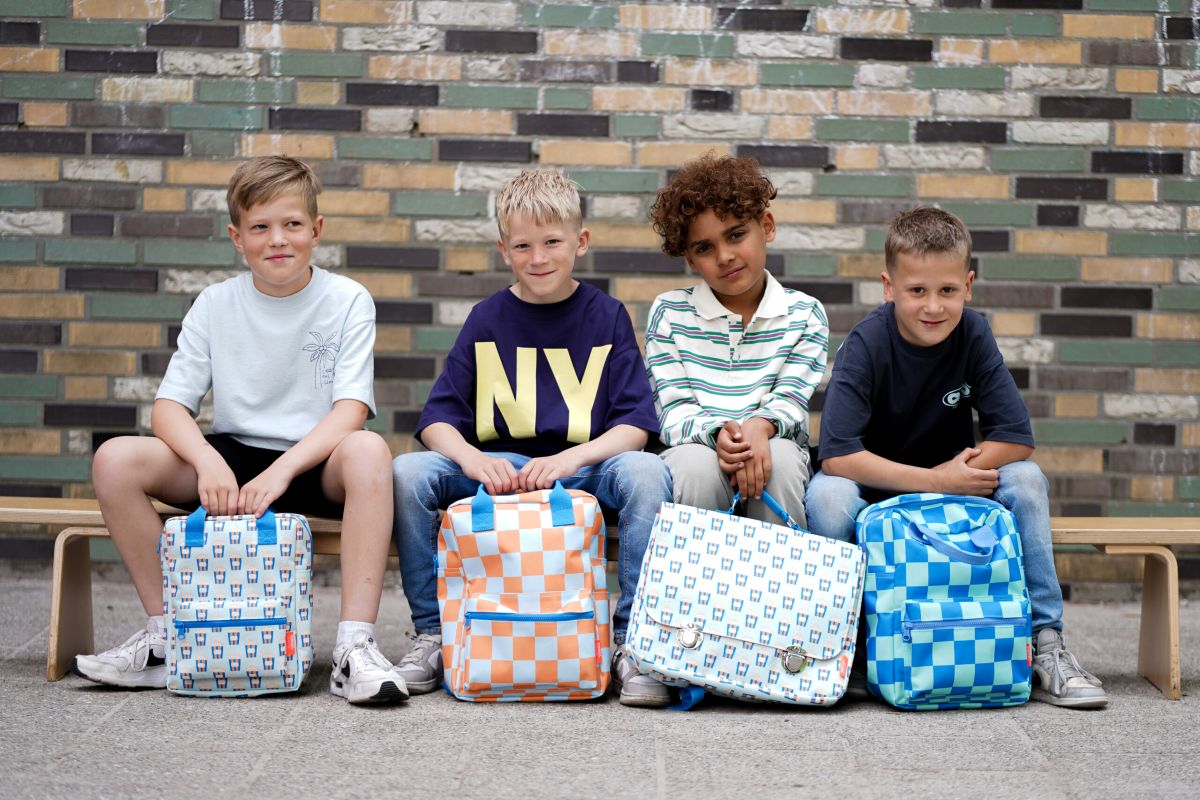 Engel Boekentas Popcorn - Geborduurd op naam