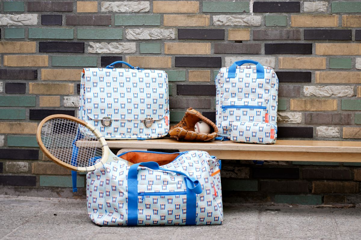 Engel Boekentas Popcorn - Geborduurd op naam