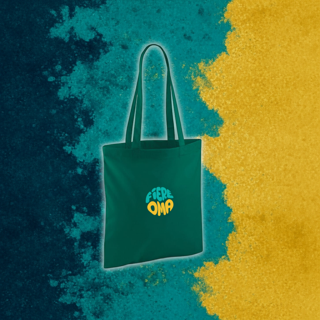 Draagtas bedrukt tekst fiere oma