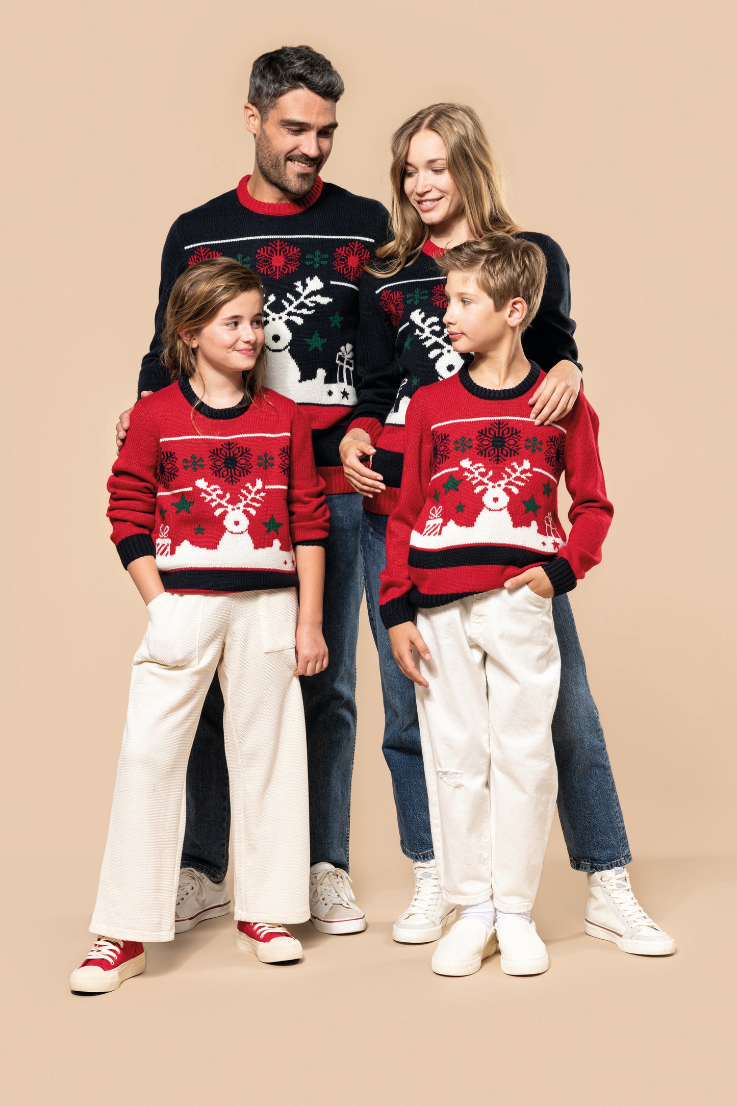 Kinder kersttrui met rendier