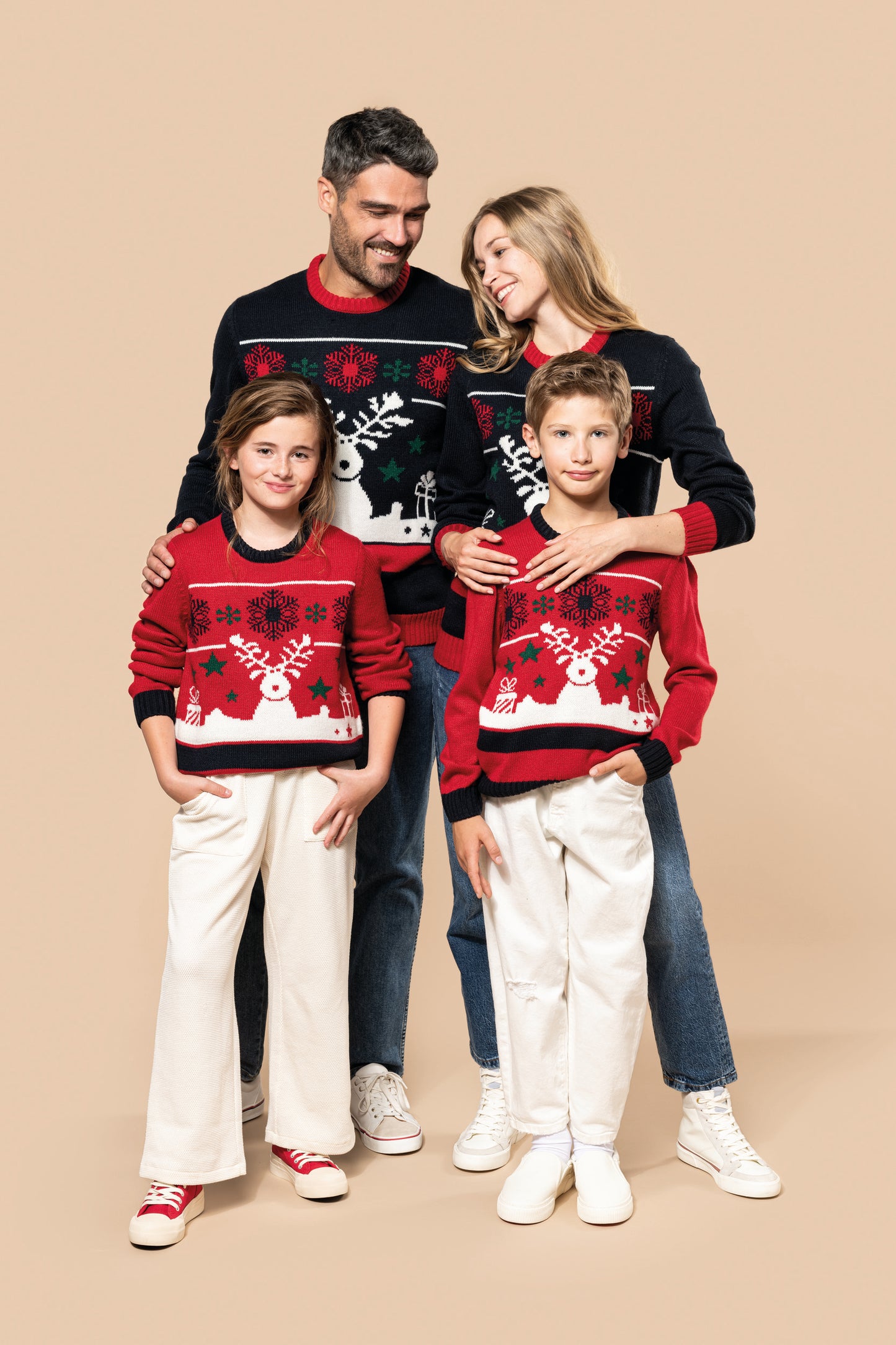 Kinder kersttrui met rendier