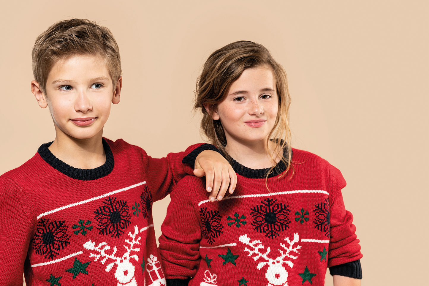 Kinder kersttrui met rendier