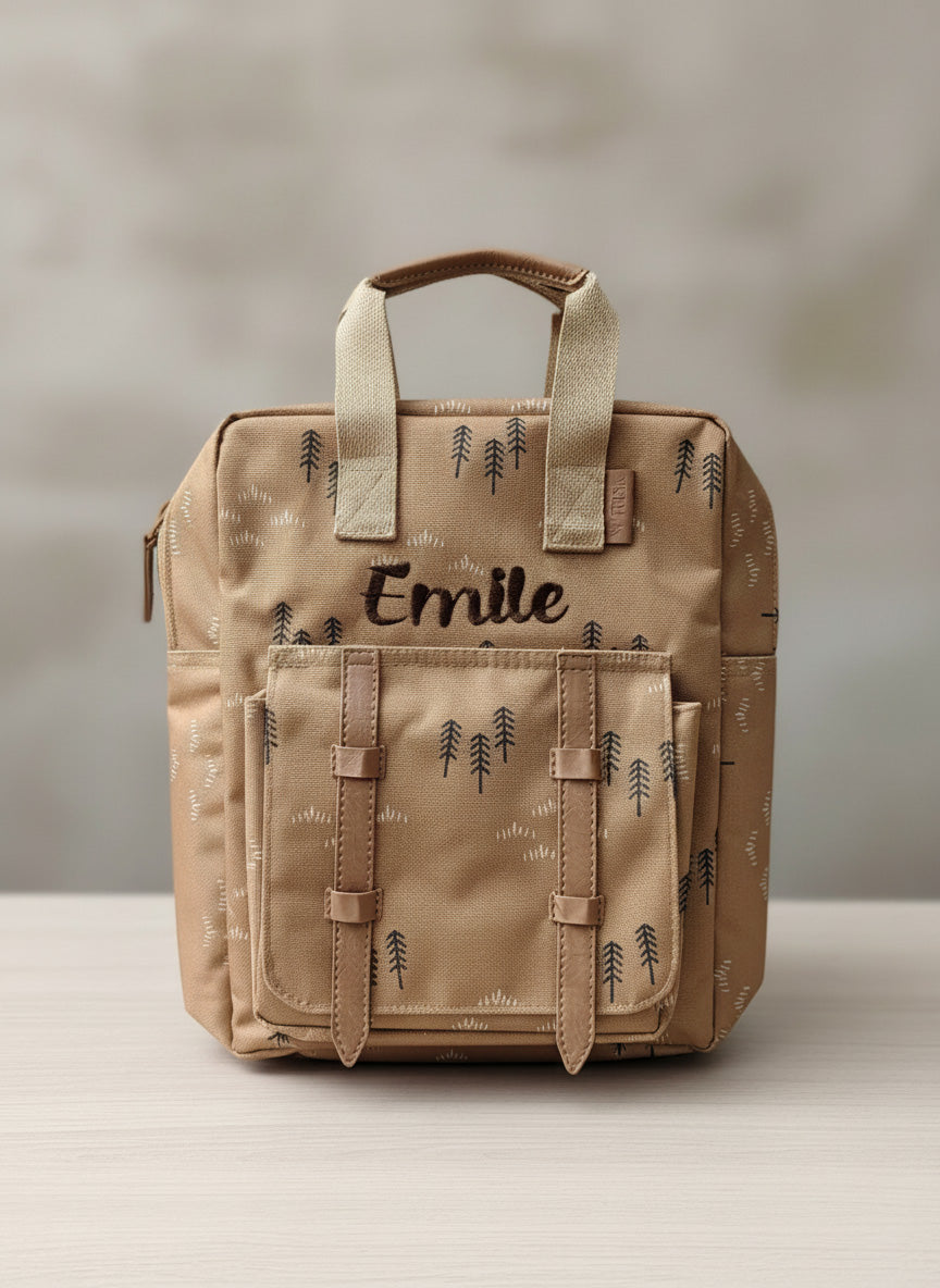 Gepersonaliseerde Fresk kinder rugzak stijlvol geborduurd met de naam