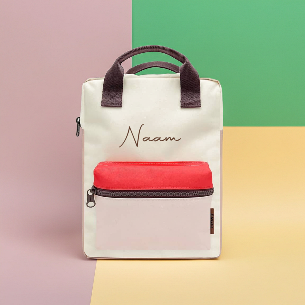 Kleurrijk gepersonaliseerde kinder rugtas geborduurde naam