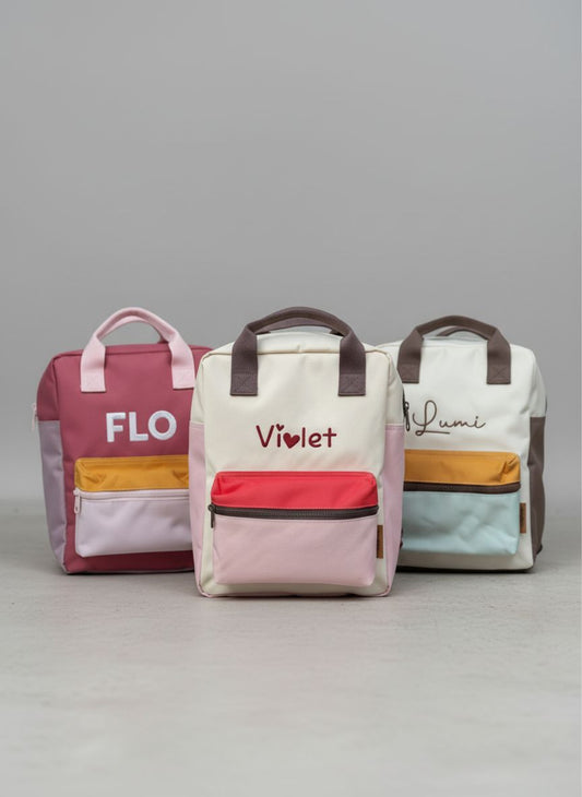 Colorblock rugzakje Medium - Geborduurd