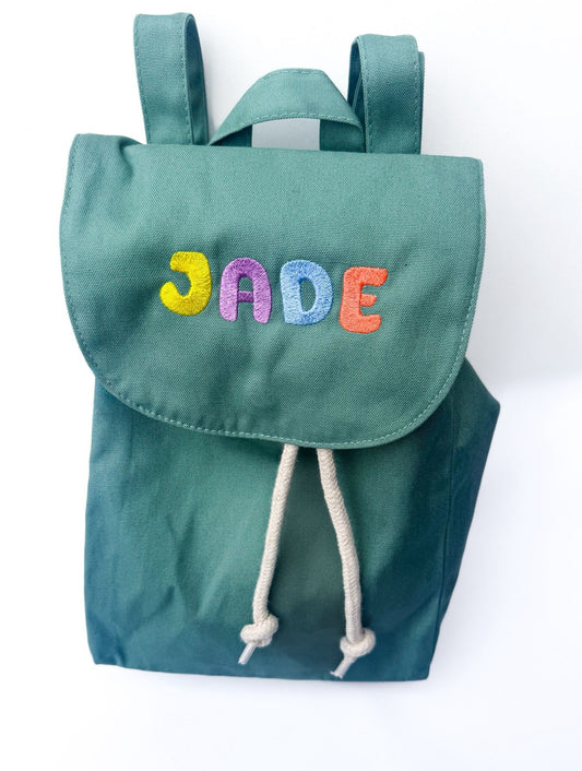 Hubble Hipster Rugzakje - Geborduurd kleurrijke naam