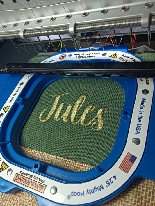 JuteJourney toiletzak - Geborduurd