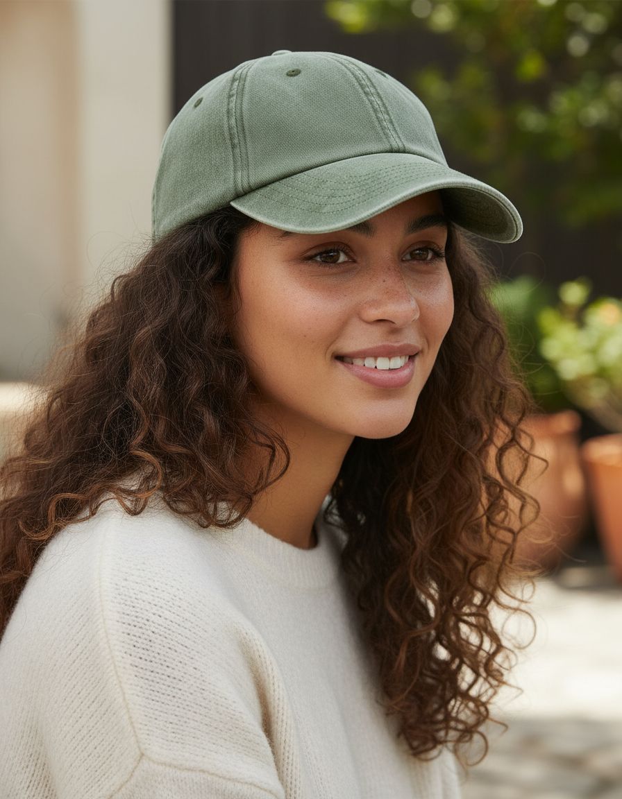 Te personaliseren pet vintage verwassen stijl kaki