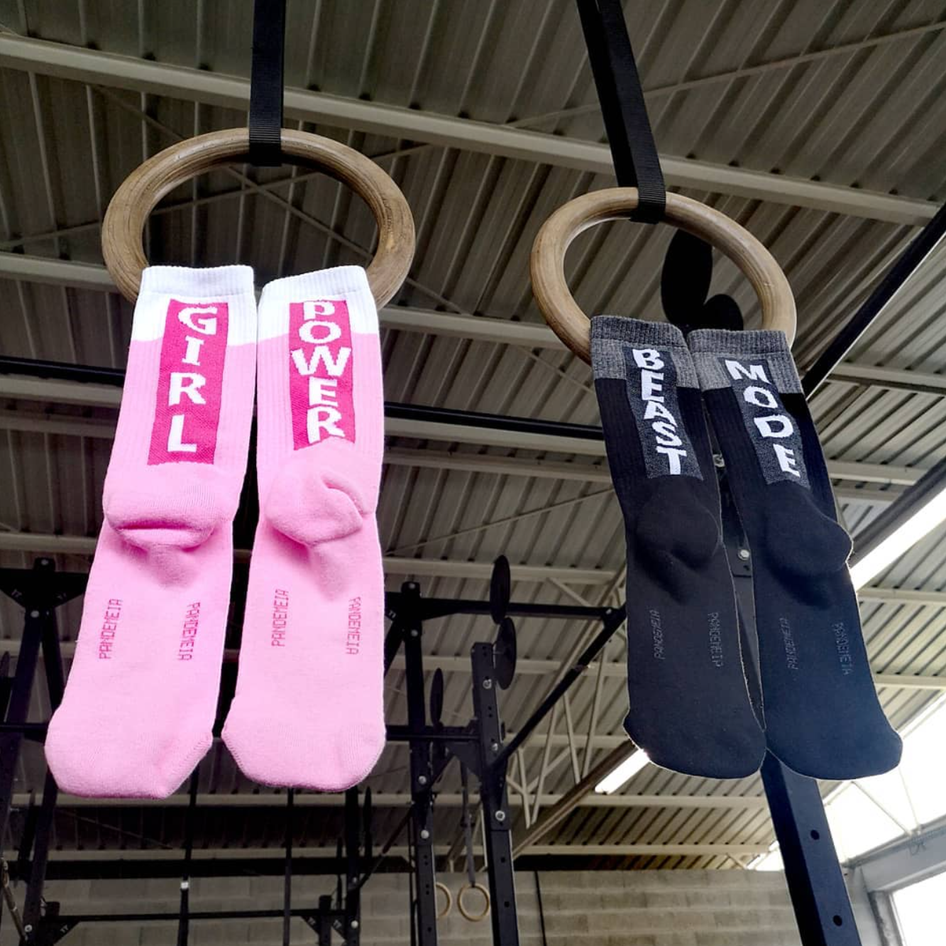 Vrolijke sokken gepersonaliseerde tekst crossfit