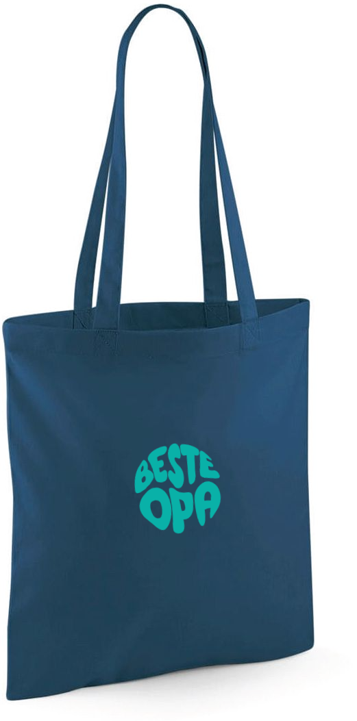 Gepersonaliseerde linnen draagtas of totebag op maat bedrukt met de print beste opa als origineel cadeau voor opa antwerpen