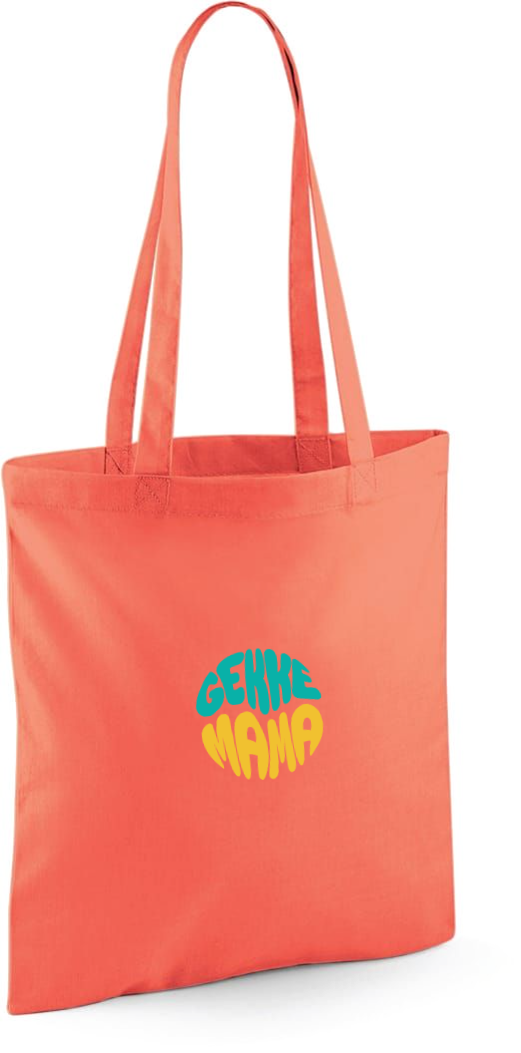 Gepersonaliseerde linnen tas of totebag bedrukt met de tekst gekke mama als geschenk voor moederdag antwerpen