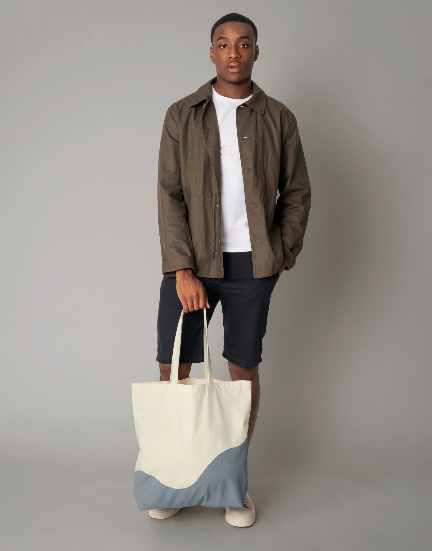 Wave Tote - Geborduurd met tekst