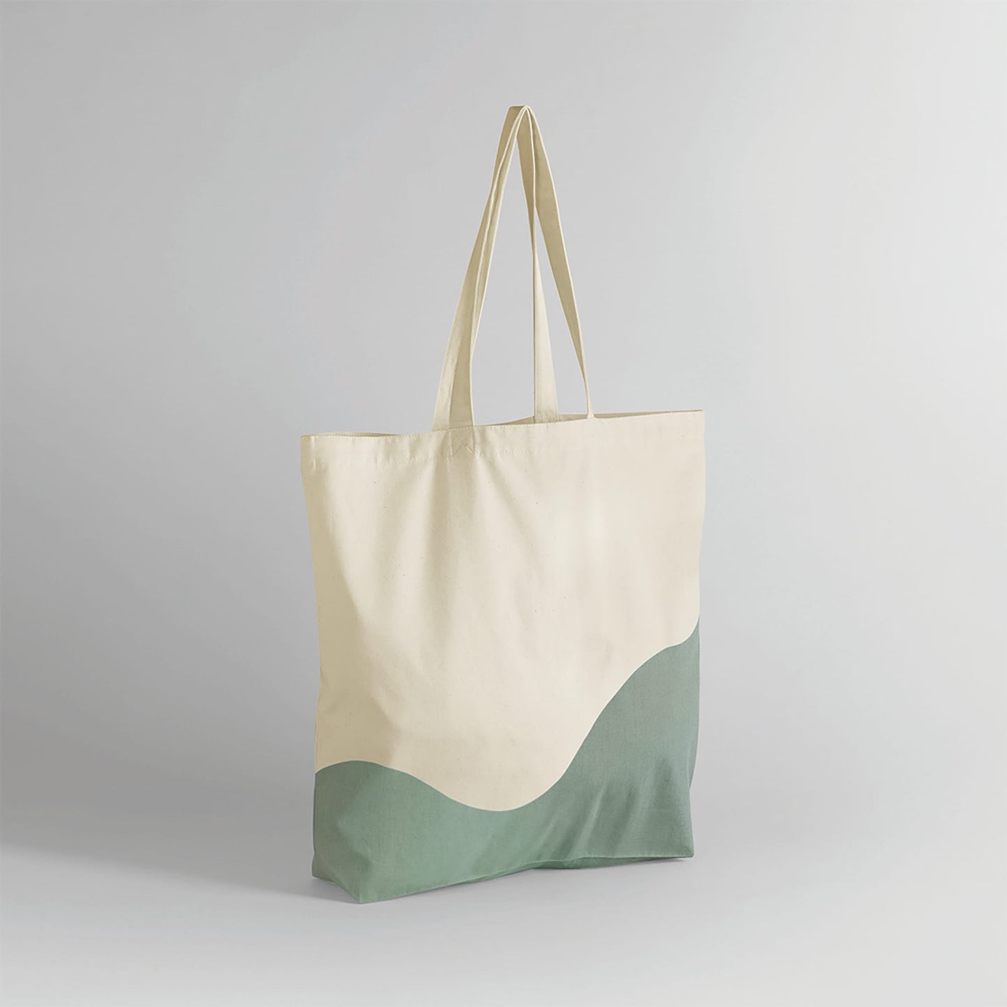 Westford Mill draagtas wave print geborduurd personaliseren dusty green