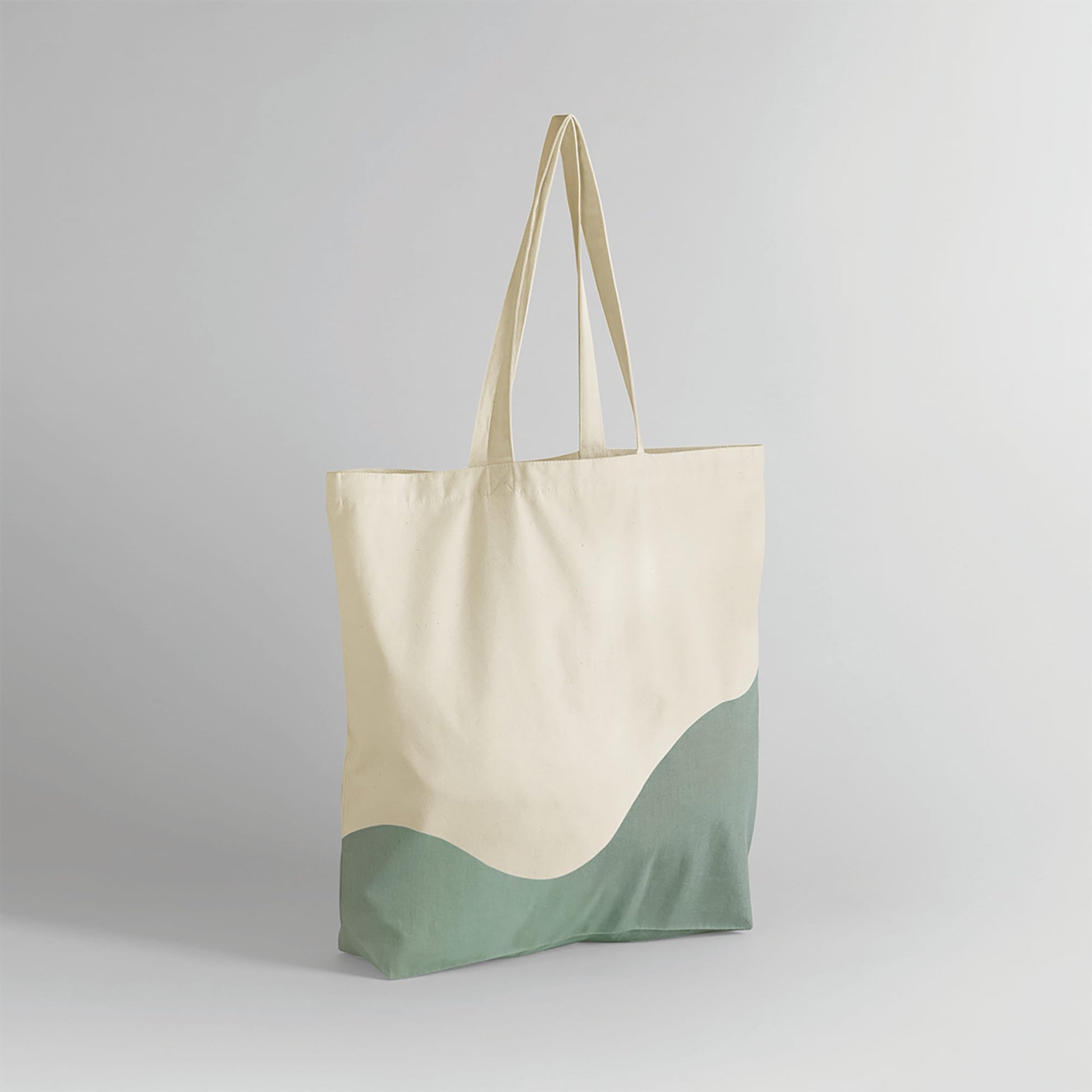 Westford Mill draagtas wave print geborduurd personaliseren dusty green