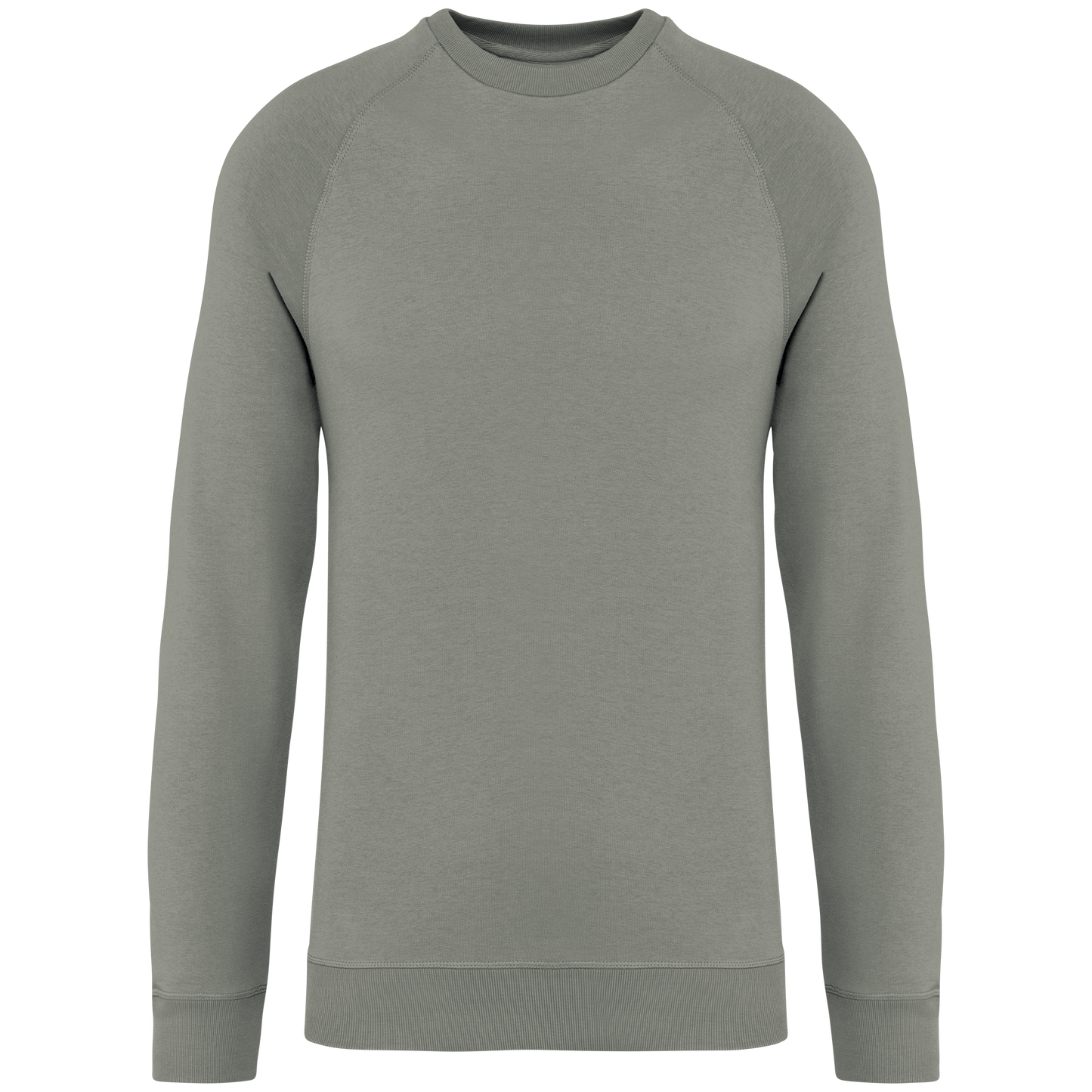 Uniseks ecologische sweater met ronde hals - Geborduurd