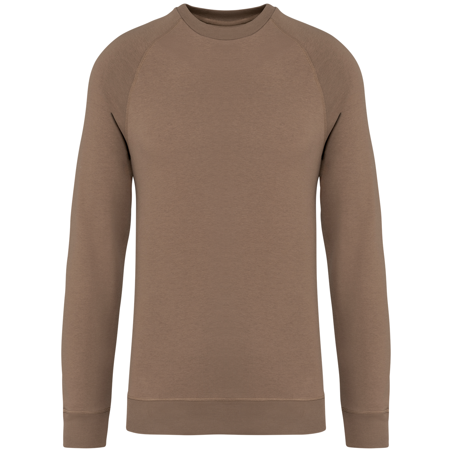 Uniseks ecologische sweater met ronde hals - Geborduurd