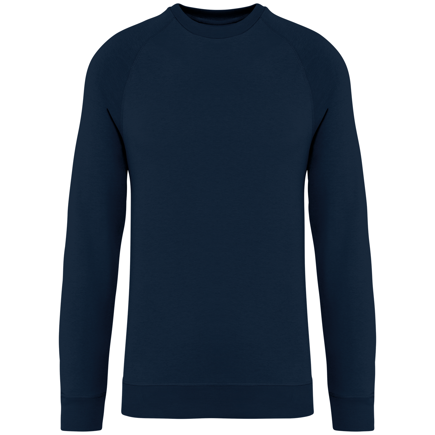 Uniseks ecologische sweater met ronde hals - Geborduurd