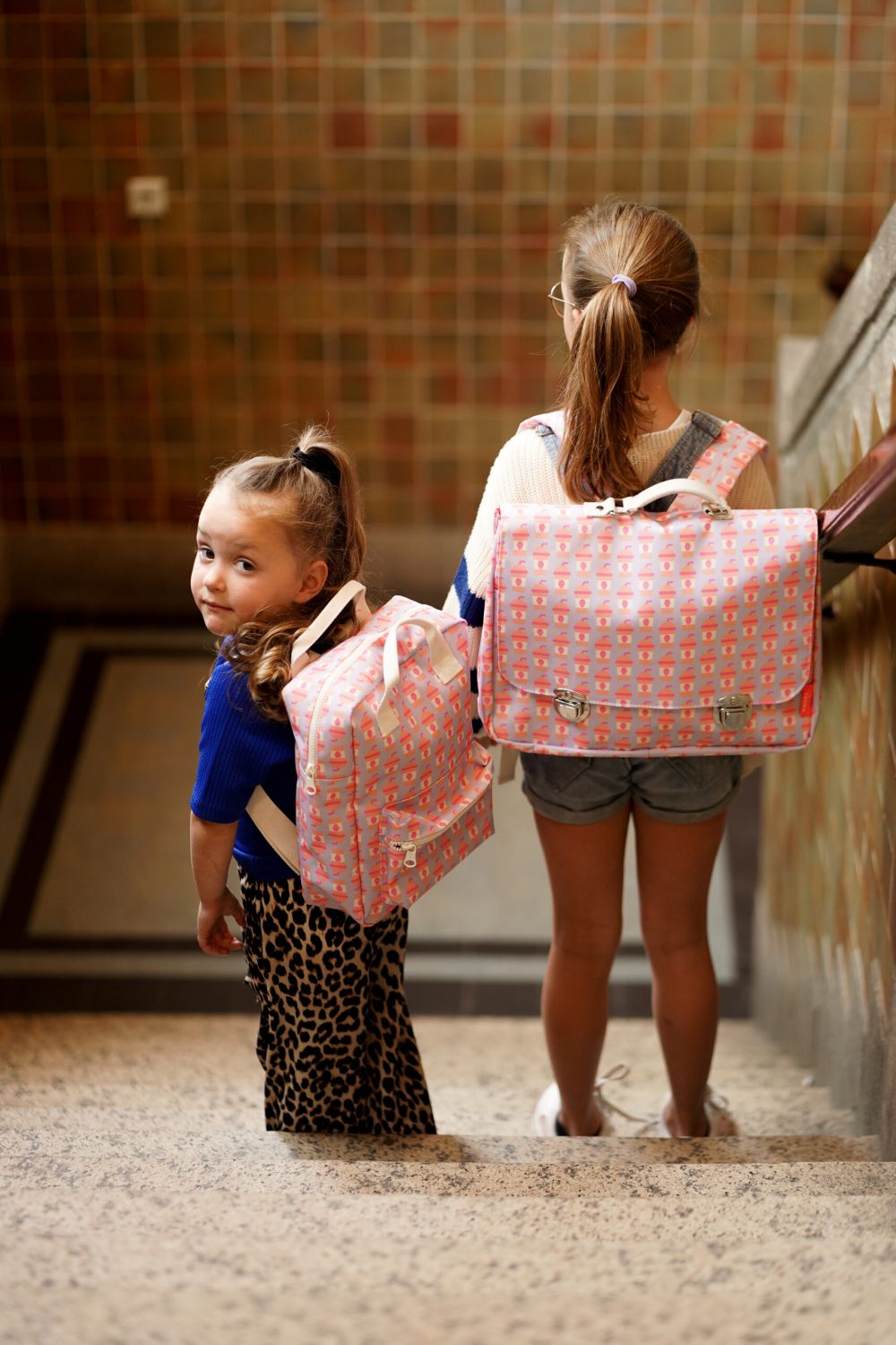 Engel Boekentas Milkshake - Geborduurd op naam